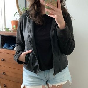 Faux Leather Motorcycle Jacket